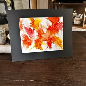 Hand Crafted Vibrant Autumn Leaves Painting